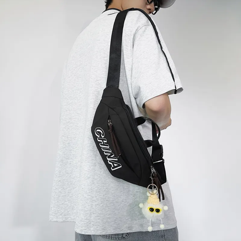 Alcohol Dragon Nylon Sling Bag Regular Unisex Brown/Green/Black/White-15