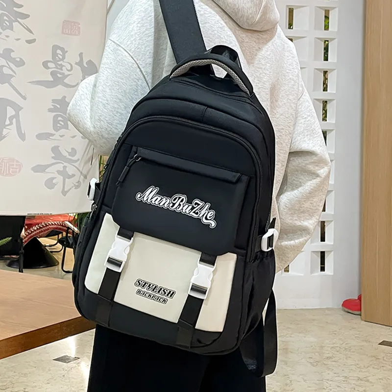 Alcohol Dragon Nylon Backpack Regular Unisex Multicolor-5