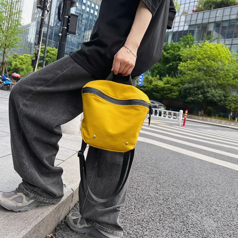 Alcohol Dragon Nylon Fabric Crossbody One Shoulder Handbag Unisex Black/White/Green/Orange/Yellow-1