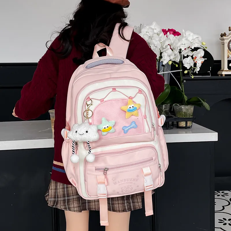 Alcohol Dragon Canvas Backpack Regular Women's Multicolor-23