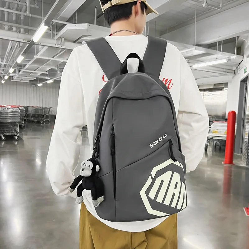 Alcohol Dragon Nylon Backpack Regular Unisex Multicolor-25
