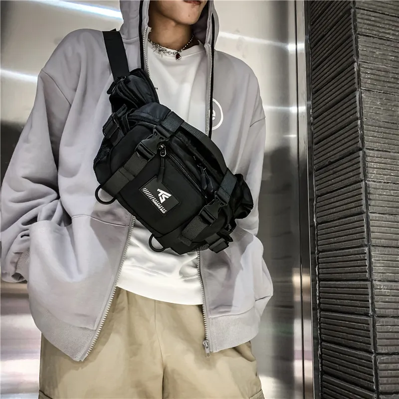 Alcohol Dragon Oxford Fanny Pack Shoulder Bag Crossbody Bag Regular Unisex White &/Black &/Black-18