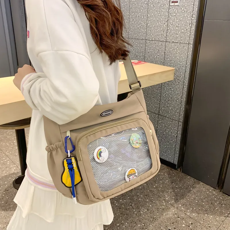 Alcohol Dragon Nylon With PVC Shoulder Bag, Crossbody Bag Unisex-16