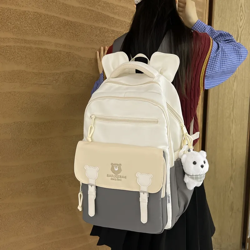 Alcohol Dragon Nylon Backpack Regular Women's Multicolor-15