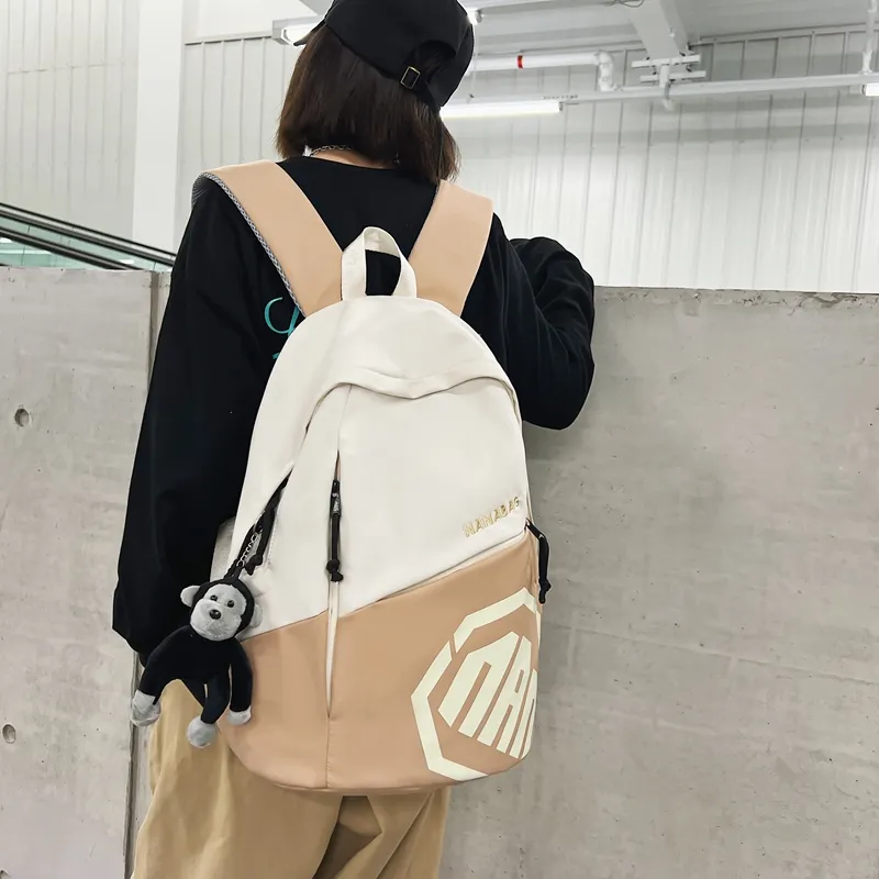 Alcohol Dragon Nylon Backpack Regular Unisex Multicolor-28
