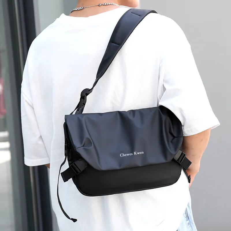 Alcohol Dragon Nylon Messenger Bag, Shoulder Bag Men's Multicolor-2