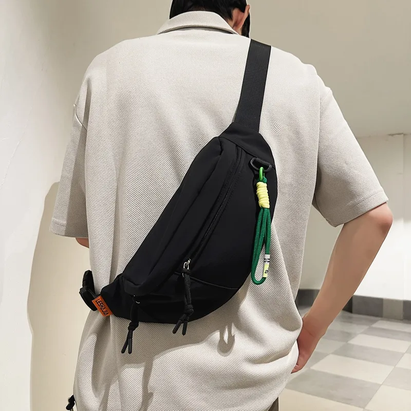 Alcohol Dragon Nylon Sling Bag Regular Unisex Black/Khaki/Red/White/Camel-26
