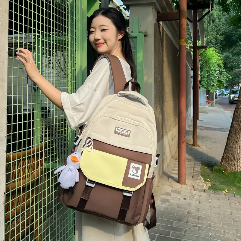 Alcohol Dragon Nylon Fabric Backpack Unisex Multicolor-4