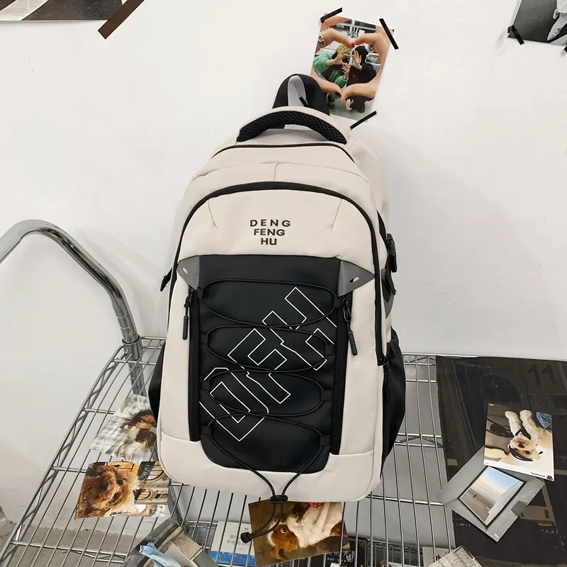 Alcohol Dragon Nylon Backpack Regular Unisex Multicolor-2