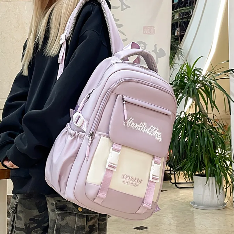 Alcohol Dragon Nylon Backpack Regular Unisex Multicolor-23