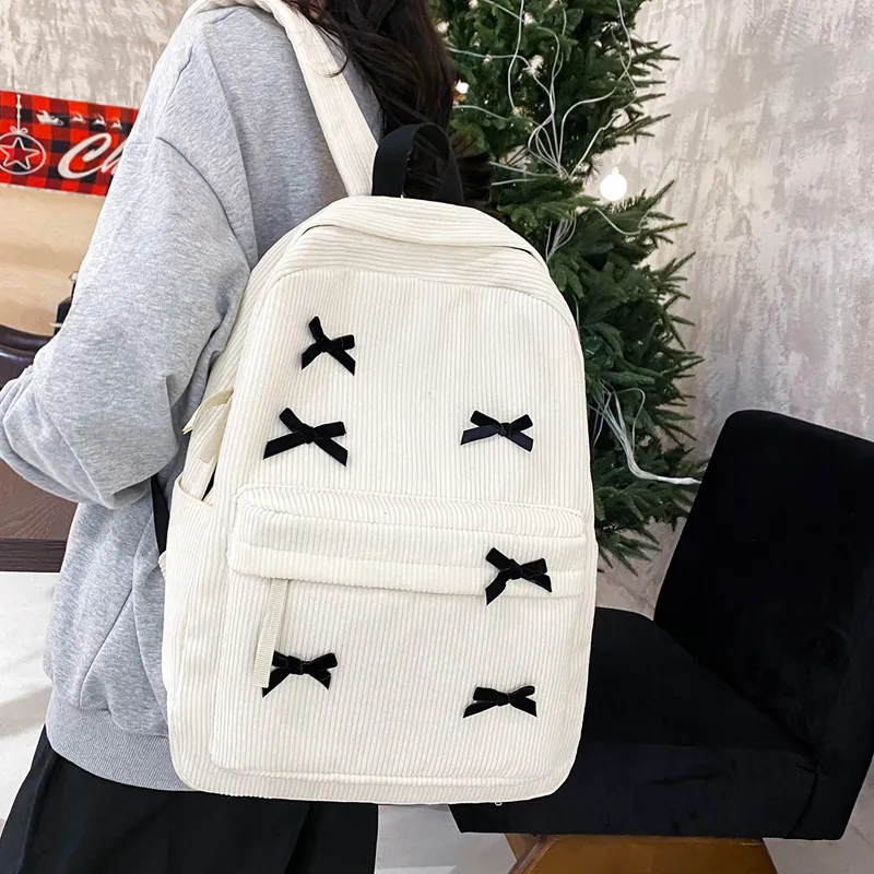 Alcohol Dragon Corduroy Backpack Women's Multicolor-22