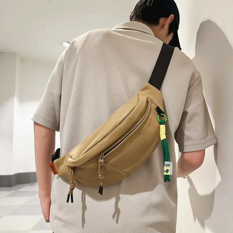Alcohol Dragon Nylon Sling Bag Regular Unisex Black/Khaki/Red/White/Camel-13