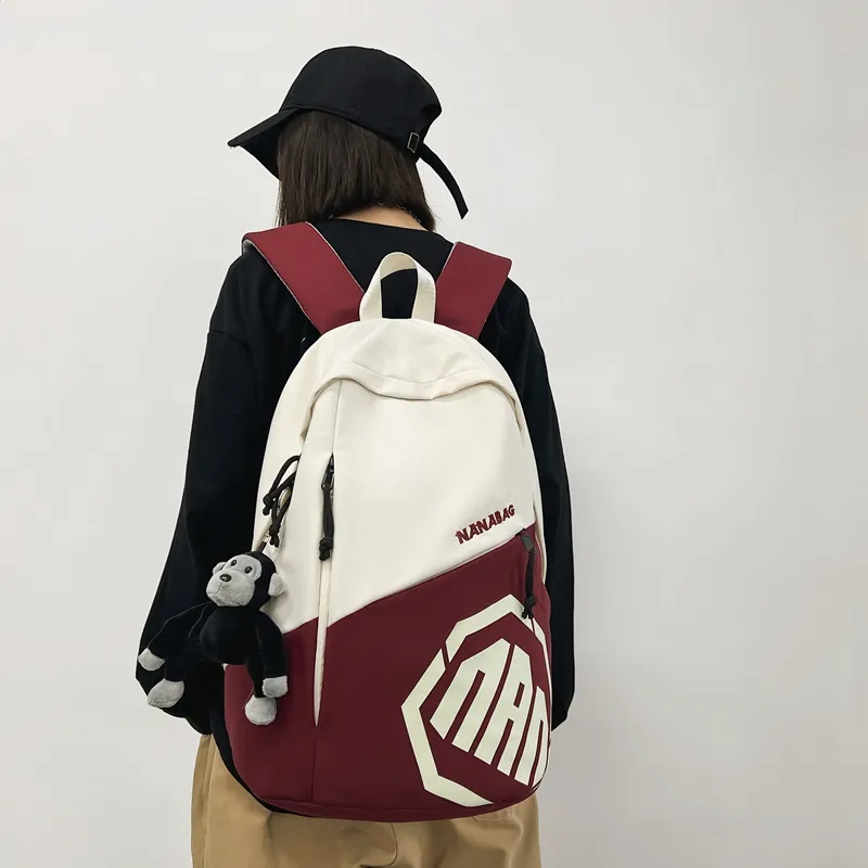 Alcohol Dragon Nylon Backpack Regular Unisex Multicolor-14