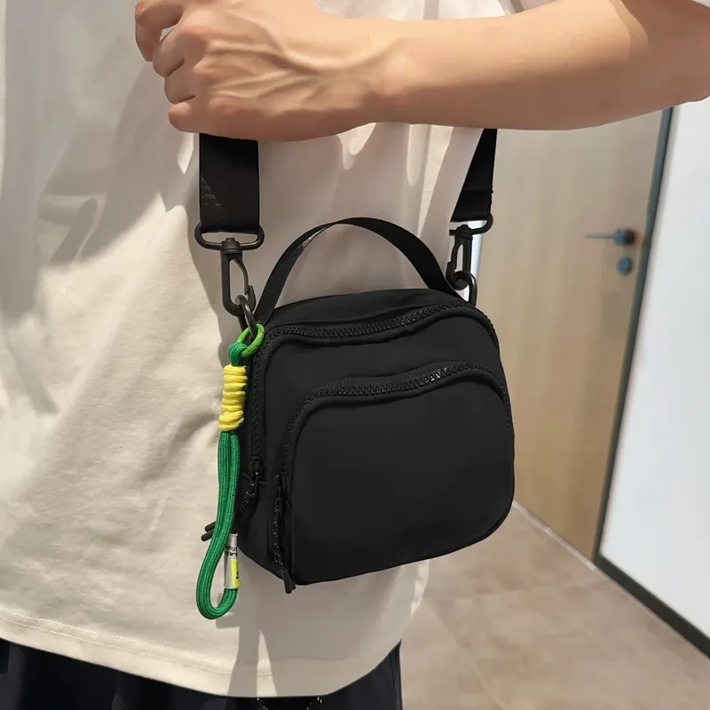 Alcohol Dragon Nylon Shoulder Bag, Crossbody Bag, Handbag Unisex Black/Green/Khaki/White/Orange-11