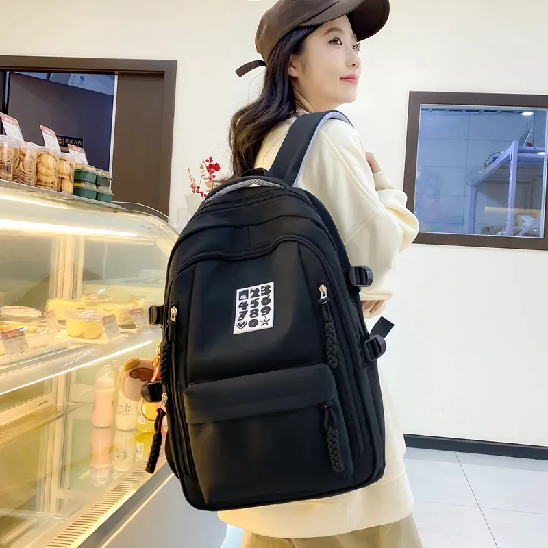 Alcohol Dragon Nylon Backpack Women's Multicolor-6