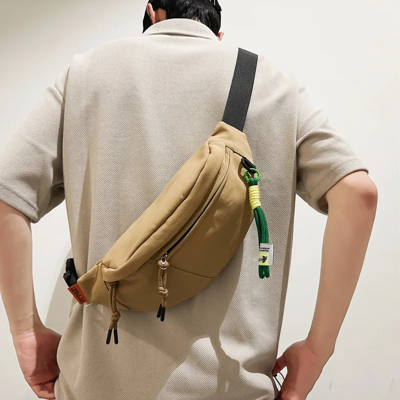 Alcohol Dragon Nylon Sling Bag Regular Unisex Black/Khaki/Red/White/Camel-11