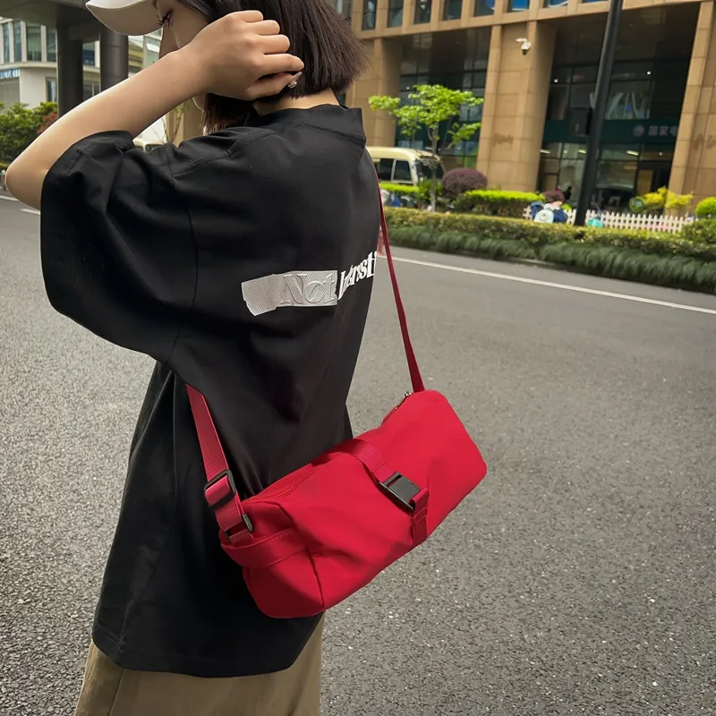 Alcohol Dragon Nylon Crossbody Bag Shoulder Bag Regular Unisex Black/Red/Pink/White/Blue/Yellow-3