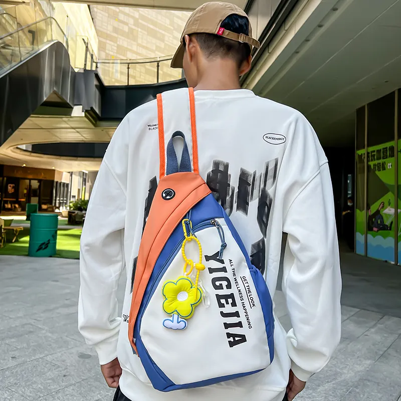 Alcohol Dragon Oxford Sling Bag Regular Unisex White Blue/White Green/Black/White-6