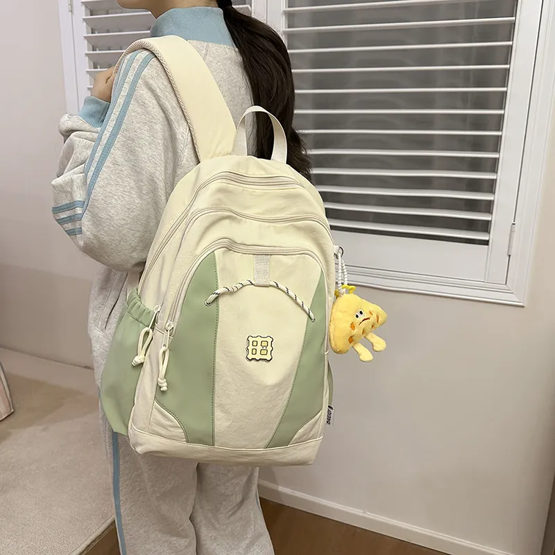 Alcohol Dragon Nylon Backpack Women's Multicolor-2