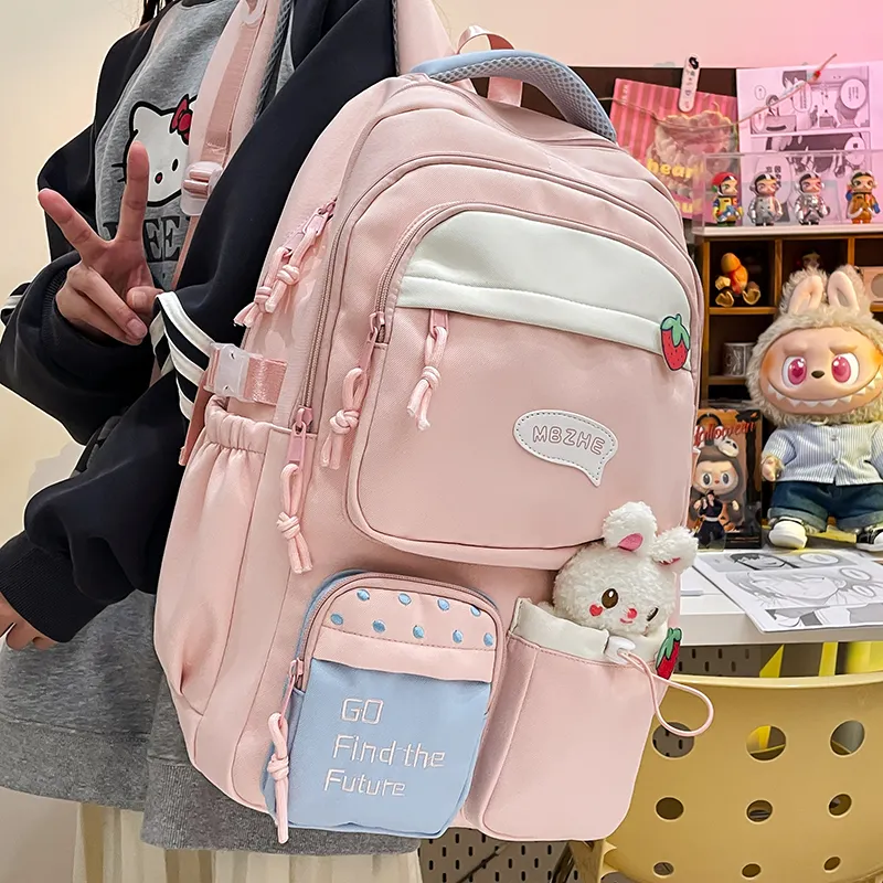 Alcohol Dragon Canvas Backpack Regular Women's Multicolor-15