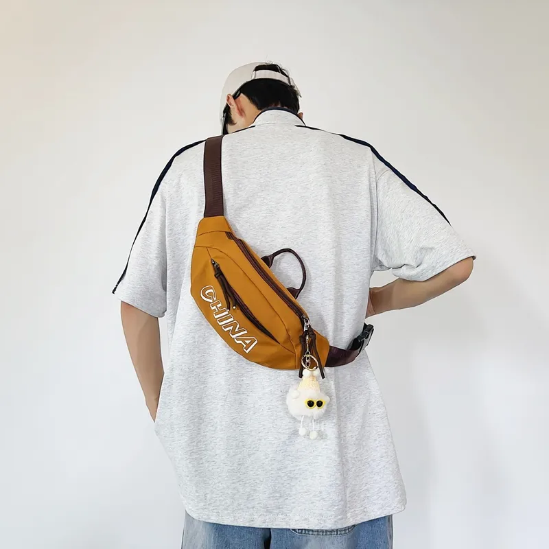 Alcohol Dragon Nylon Sling Bag Regular Unisex Brown/Green/Black/White-4