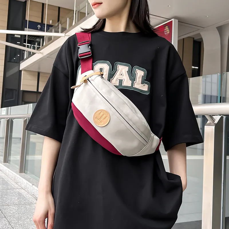 Alcohol Dragon Oxford Sling Bag Regular Unisex Light Gray/Khaki/Orange Red/Lake Green/Black-9