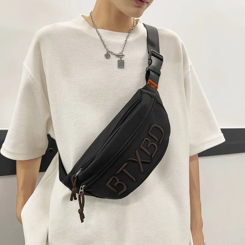 Alcohol Dragon Nylon Fabric Sling Bag Regular Unisex Black/White/Gray/Red/Orange-7