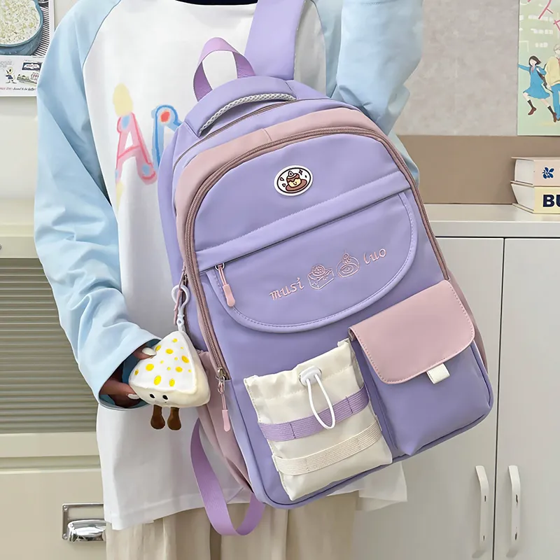 Alcohol Dragon Nylon Backpack Regular Women's Multicolor-10