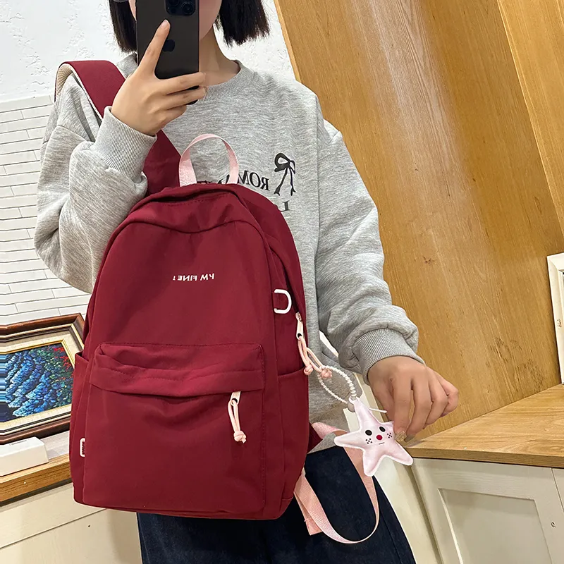 Alcohol Dragon Nylon Backpack Regular Women's Multicolor-9
