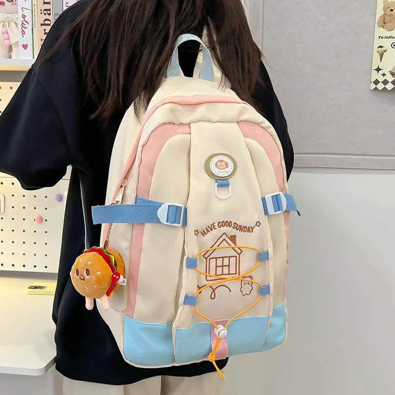 Alcohol Dragon Nylon Backpack Women's Multicolor-20