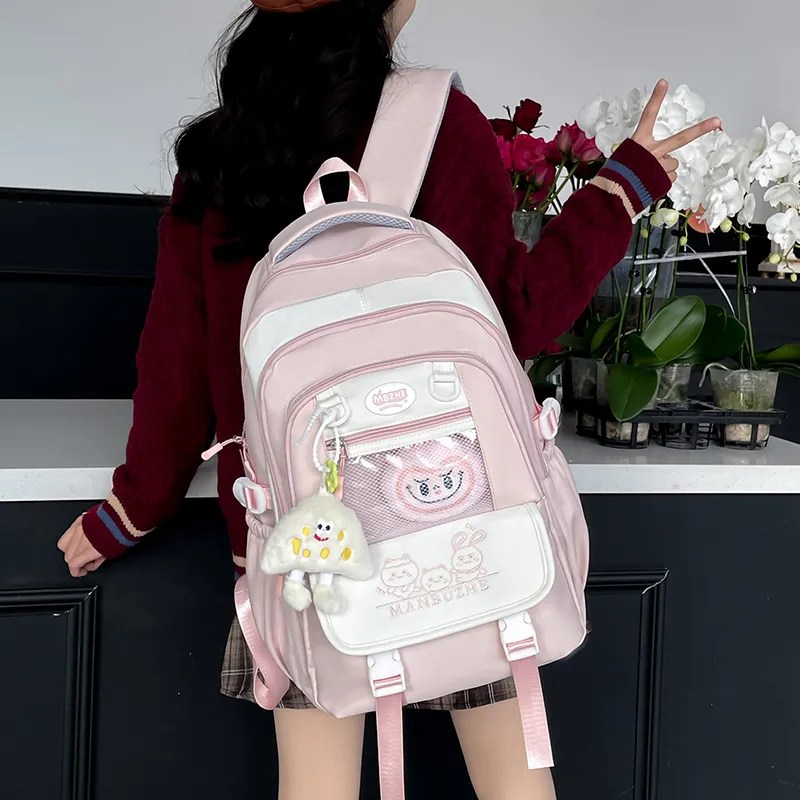 Alcohol Dragon Canvas Backpack Regular Women's Multicolor-28