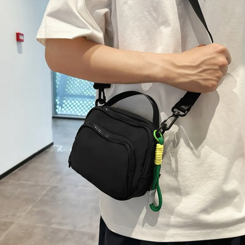 Alcohol Dragon Nylon Shoulder Bag, Crossbody Bag, Handbag Unisex Black/Green/Khaki/White/Orange-8