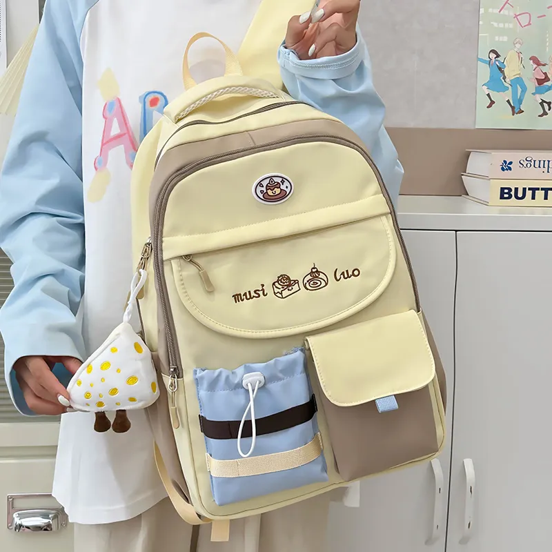 Alcohol Dragon Nylon Backpack Regular Women's Multicolor-4