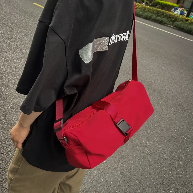 Alcohol Dragon Nylon Crossbody Bag Shoulder Bag Regular Unisex Black/Red/Pink/White/Blue/Yellow-2