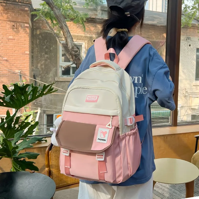 Alcohol Dragon Nylon Fabric Backpack Unisex Multicolor-13