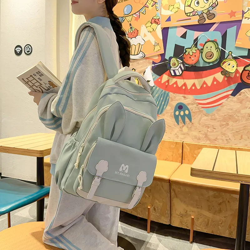 Alcohol Dragon Nylon Backpack Regular Women's Multicolor-14