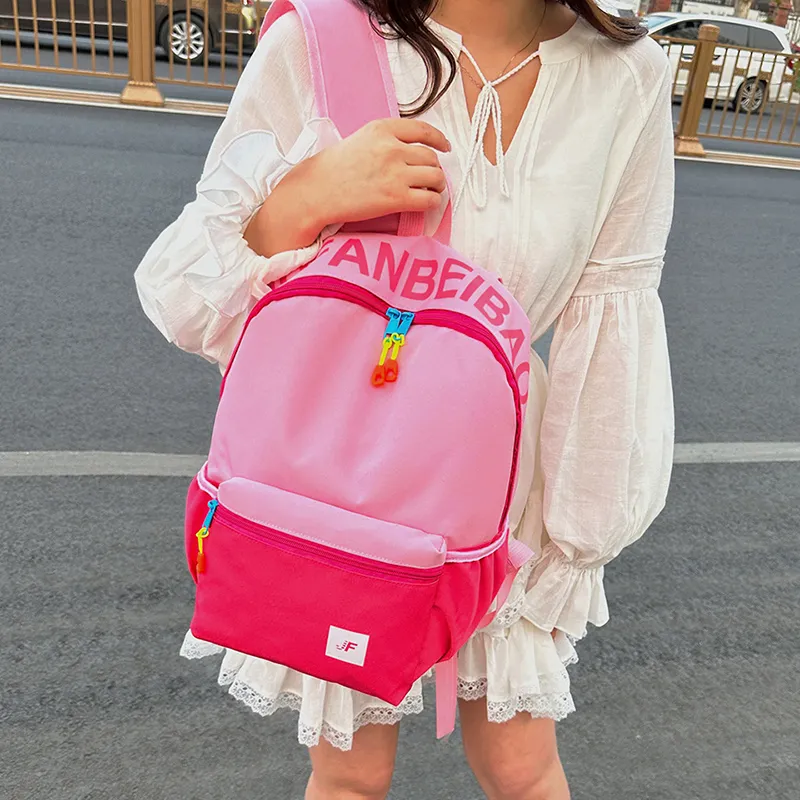 Alcohol Dragon Oxford Backpack Regular Unisex Fuchsia/Pink/Red/Blue-1