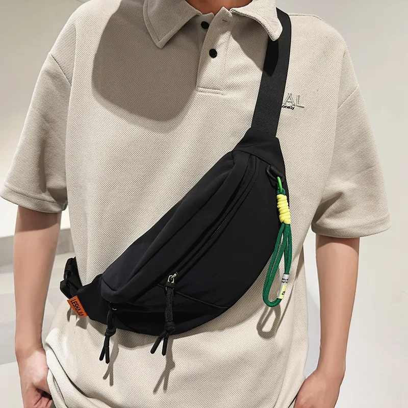 Alcohol Dragon Nylon Sling Bag Regular Unisex Black/Khaki/Red/White/Camel-24
