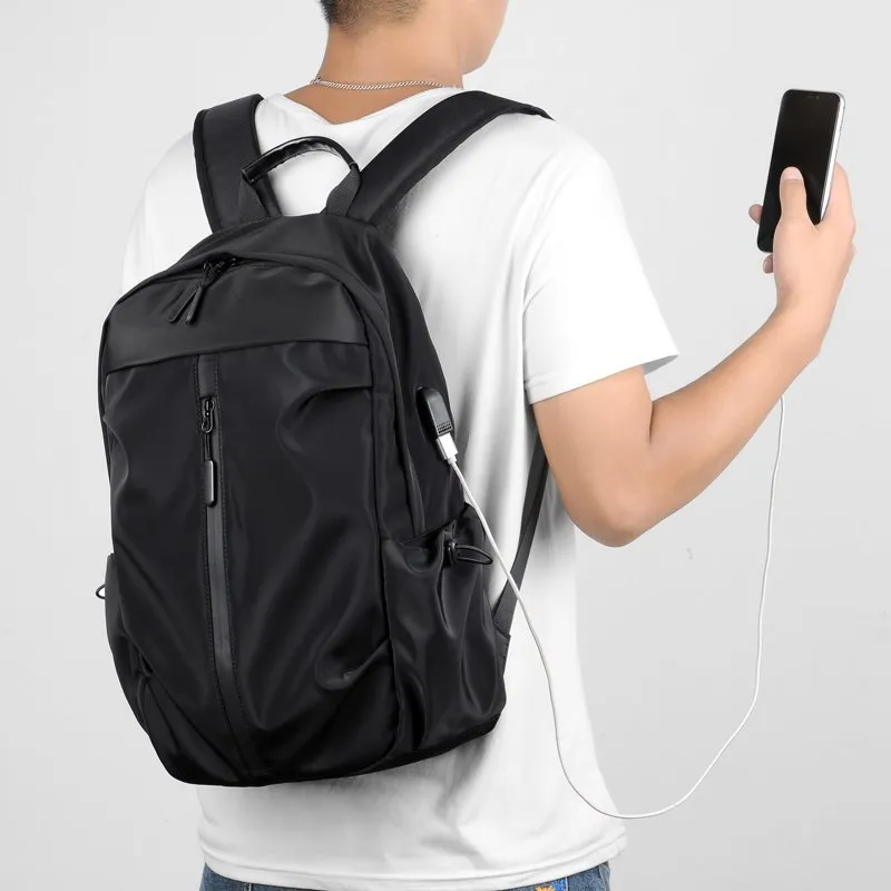Alcohol Dragon Oxford Backpack Regular Unisex Black/Gray/Blue-8