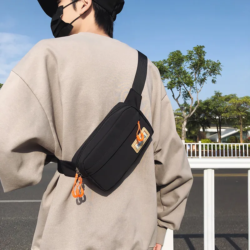 Alcohol Dragon Nylon Sling Bag Regular Unisex White/Brown Black/Khaki-9