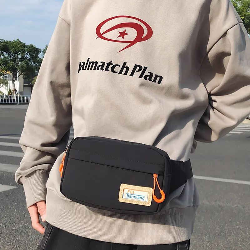 Alcohol Dragon Nylon Sling Bag Regular Unisex White/Brown Black/Khaki-11
