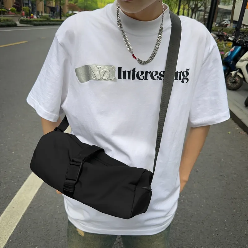 Alcohol Dragon Nylon Crossbody Bag Shoulder Bag Regular Unisex Black/Red/Pink/White/Blue/Yellow-29