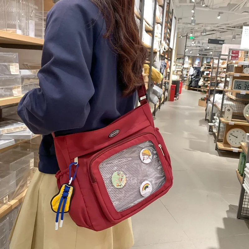 Alcohol Dragon Nylon With PVC Shoulder Bag, Crossbody Bag Unisex-8