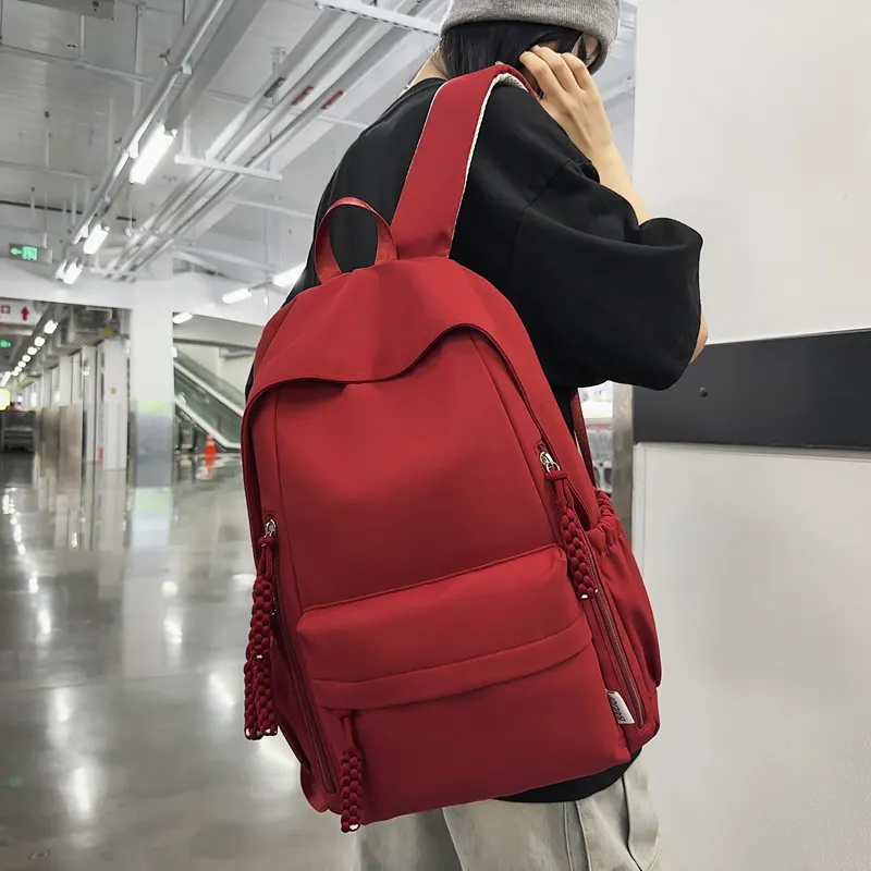 Alcohol Dragon Nylon Backpack Regular Unisex Multicolor-24