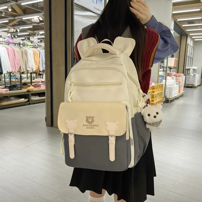 Alcohol Dragon Nylon Backpack Regular Women's Multicolor-13