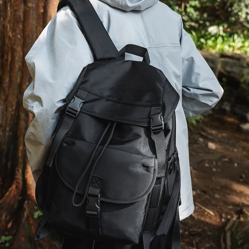 Alcohol Dragon Nylon Backpack Unisex Multicolor-6