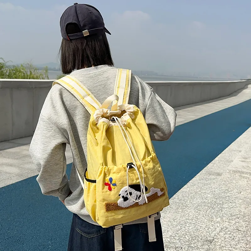 Alcohol Dragon Nylon Backpack Regular Women's Multicolor-25