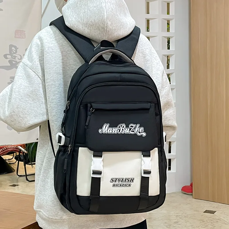 Alcohol Dragon Nylon Backpack Regular Unisex Multicolor-2