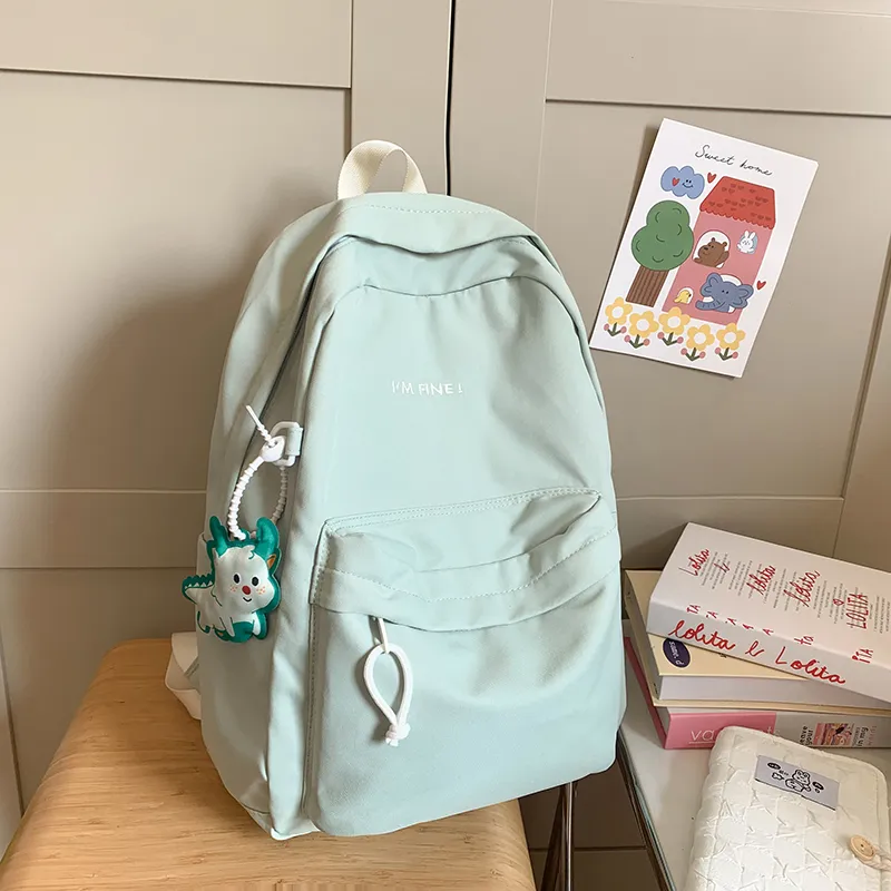 Alcohol Dragon Nylon Backpack Regular Women's Multicolor-37