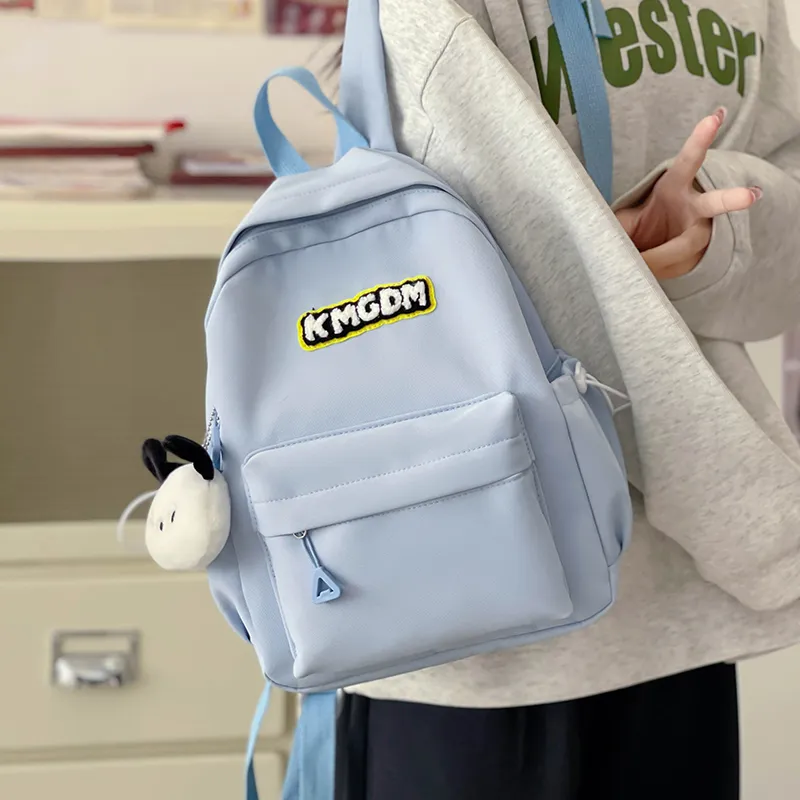 Alcohol Dragon Nylon Backpack Regular Unisex Pink/White/Black/Blue/Yellow-1